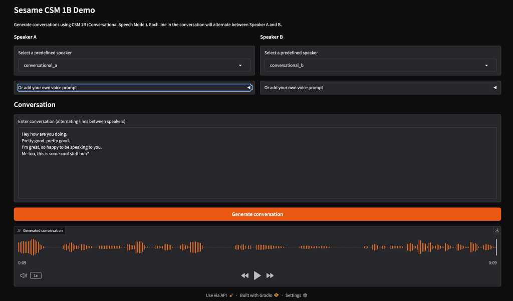 Sesame CSM Gradio UI – Free, Local, High-Quality Text-to-Speech with Voice Cloning! (CUDA, Apple MLX and&nbsp;CPU)